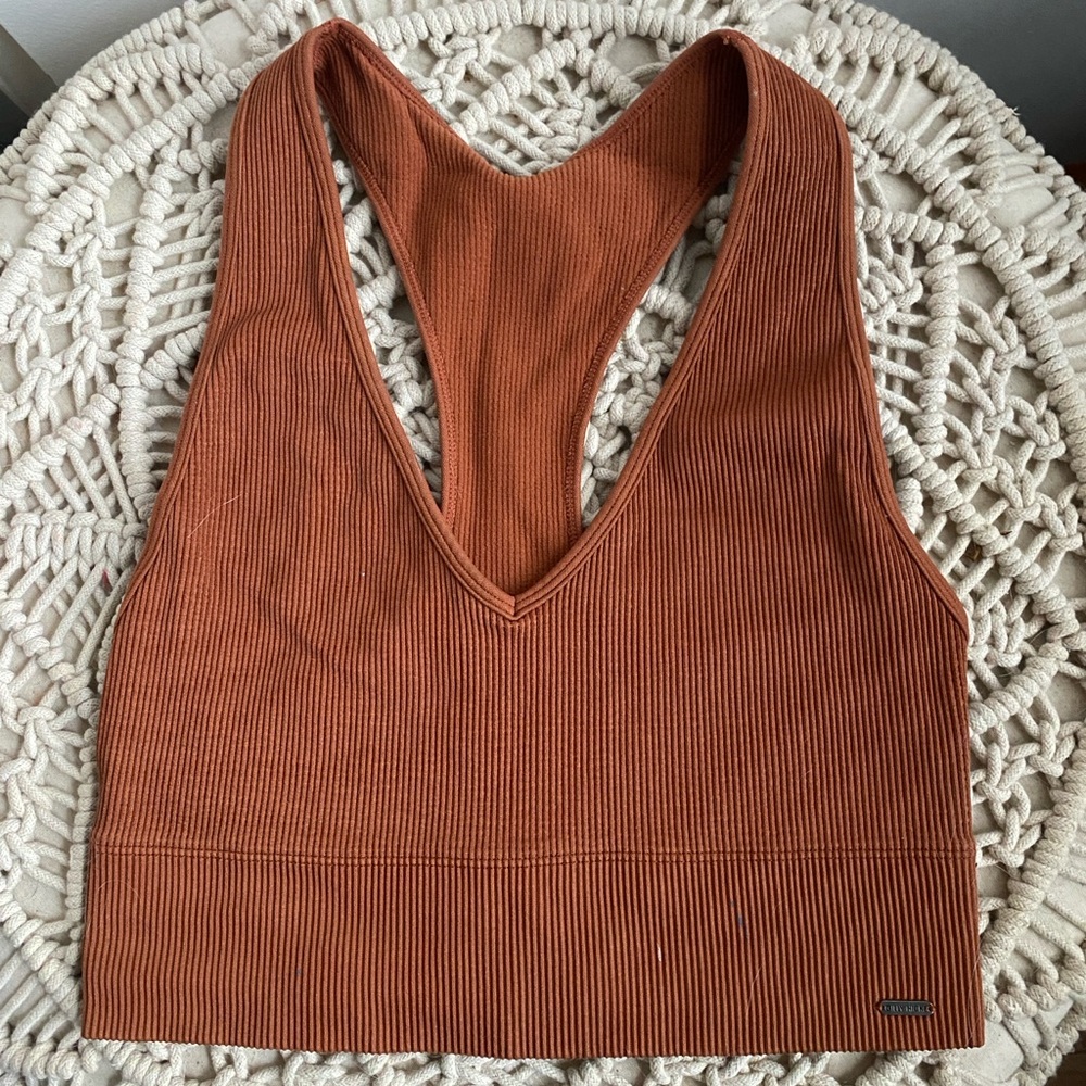 Women's Rust Ribbed Bralette